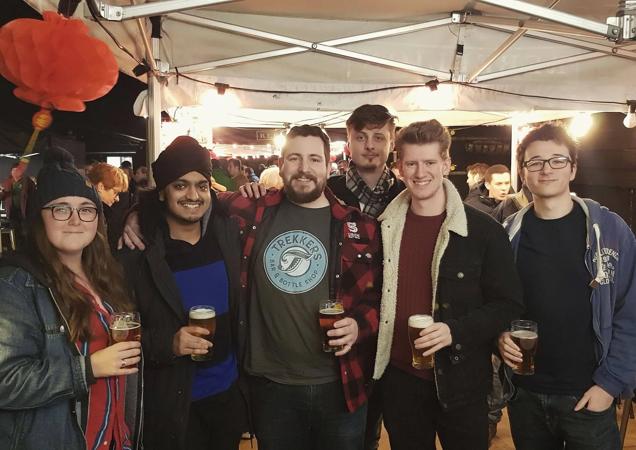 The Trekkers team and regulars at a busy evening